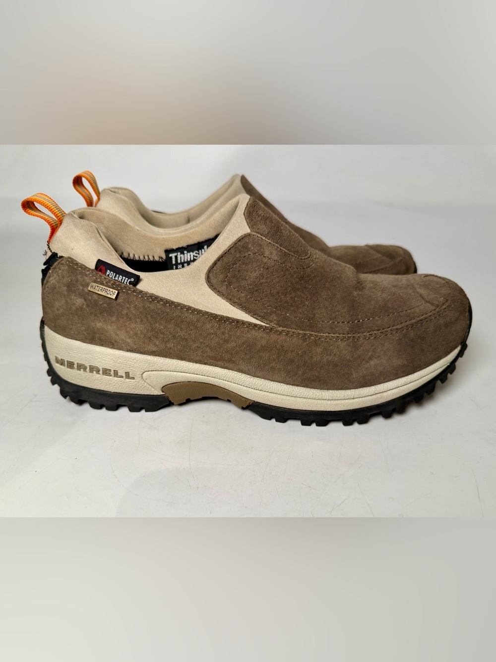 Merrell Jungle Moc Polartec Suede Waterproof Slip On Womens 9.5 Thinsulate